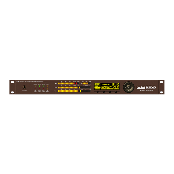 DEVA Broadcast DB7007 Maintenance And Operation Instruction Manual