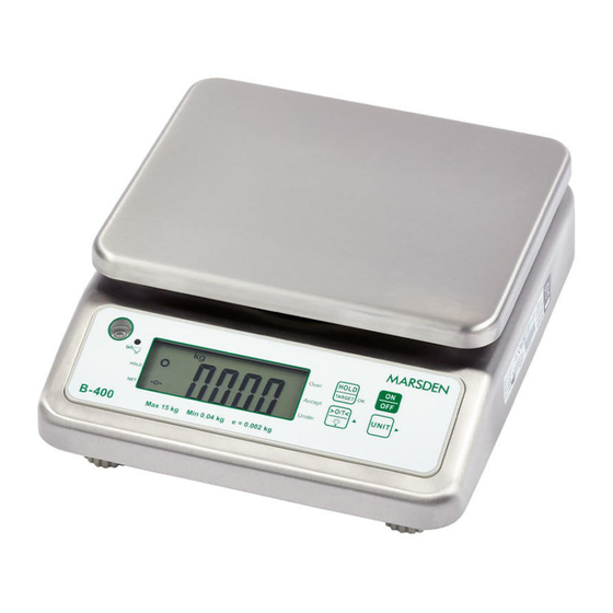marsden B-400 User Manual
