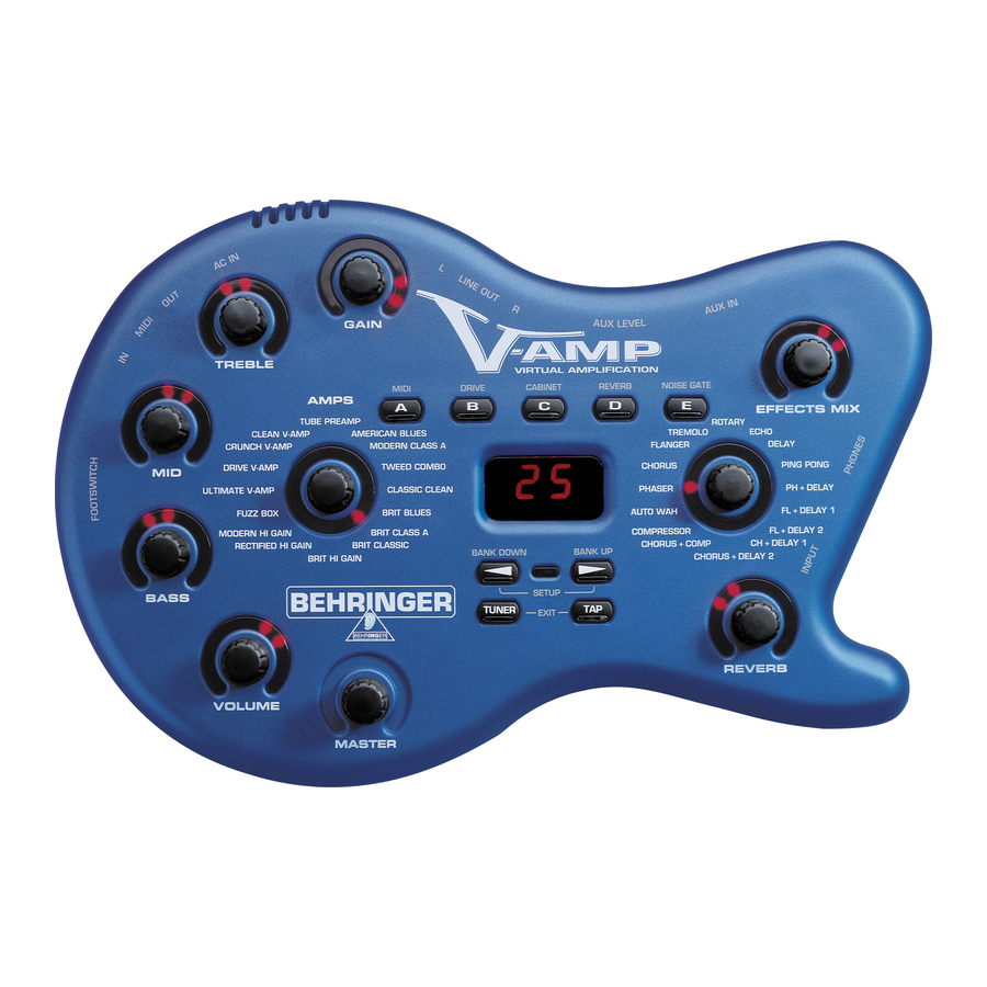 Behringer V-AMP User Manual