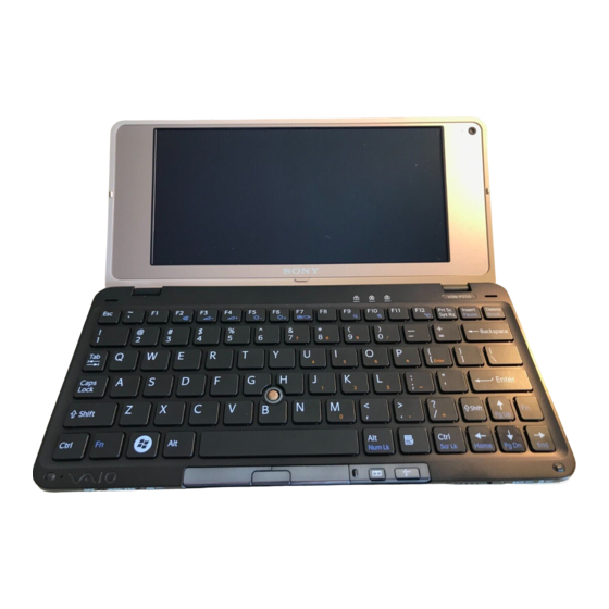 Sony VAIO VGN-P25G Operating Instructions - Hardware Manual