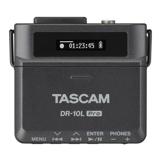 Tascam DR-10L Pro Owner's Manual