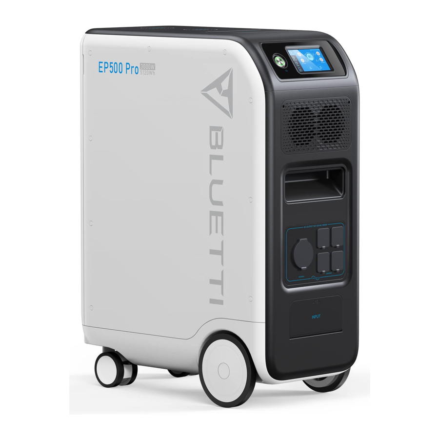 Bluetti EP500Pro - Power Station Manual