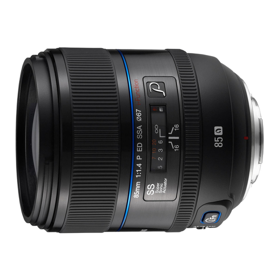 Samsung 85mm F1.4 ED SSA User Manual