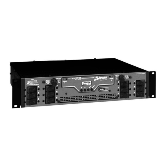 Lightronics RD-121 Owner's Manual