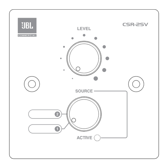 JBL CSR-V User Manual