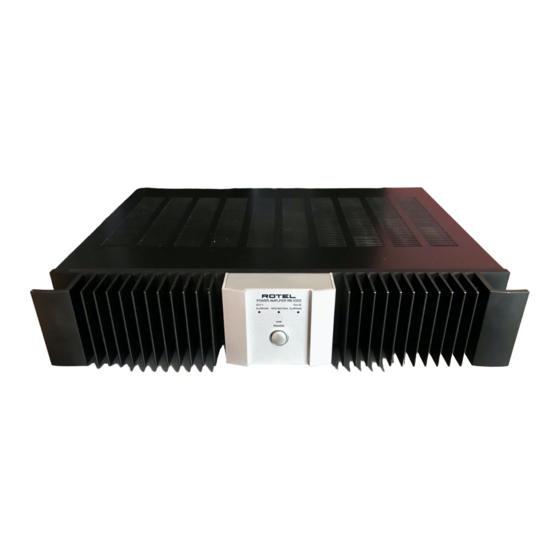 Rotel High Current Two Channel Amplifier RB-1050 Owner's Manual