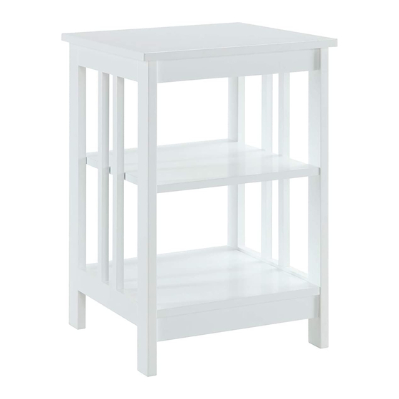 convenience concepts Mission End Table 203385W Assembly Instructions