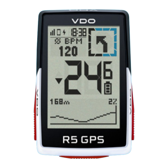 VDO Cyclecomputing R5GPS Short Manual