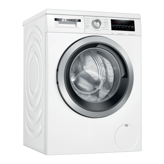 Bosch WUU28T09GR User Manual And Assembly Instructions