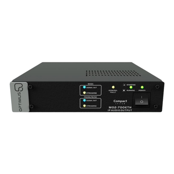 Optimus MO2-700ETH Installation And Operating Instructions Manual