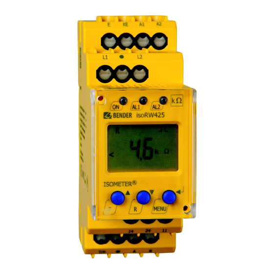 Bender ISOMETER isoRW425 Quick Start Manual