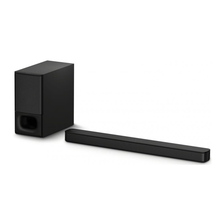 Sony HT-S350 - Sound Bar Troubleshooting Manual