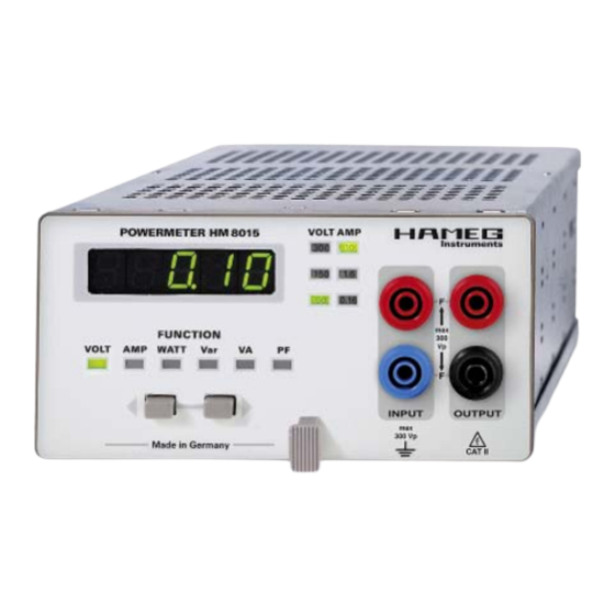 Hameg HM8015 Manual