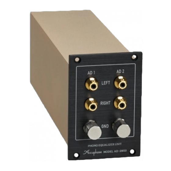 Accuphase AD-2800 Instruction Manual
