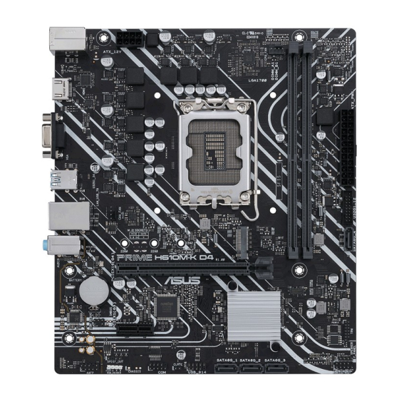 Asus PRIME H610M-K D4 Quick Start Manual