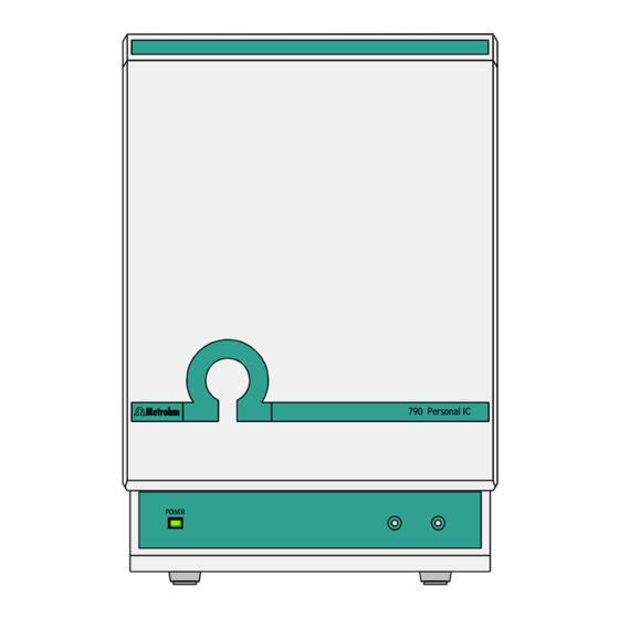 Metrohm 790 Personal IC Instructions For Use Manual