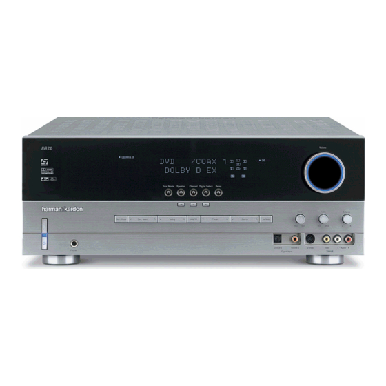 Harman Kardon AVR230 Service Manual