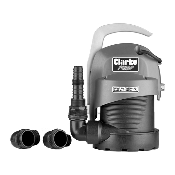 Clarke CWP200 Operation & Maintenance Instructions Manual