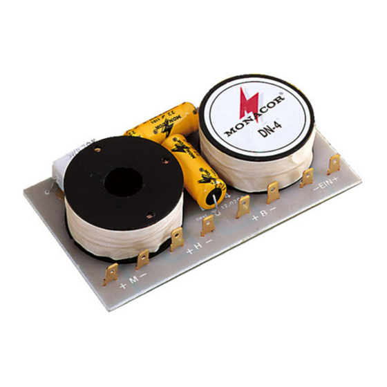 Monacor DN-4 Quick Manual
