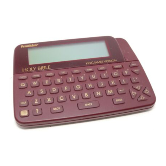 Franklin KJ-31 User Manual