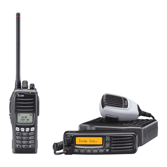 Icom F3161 Series Programming Manual