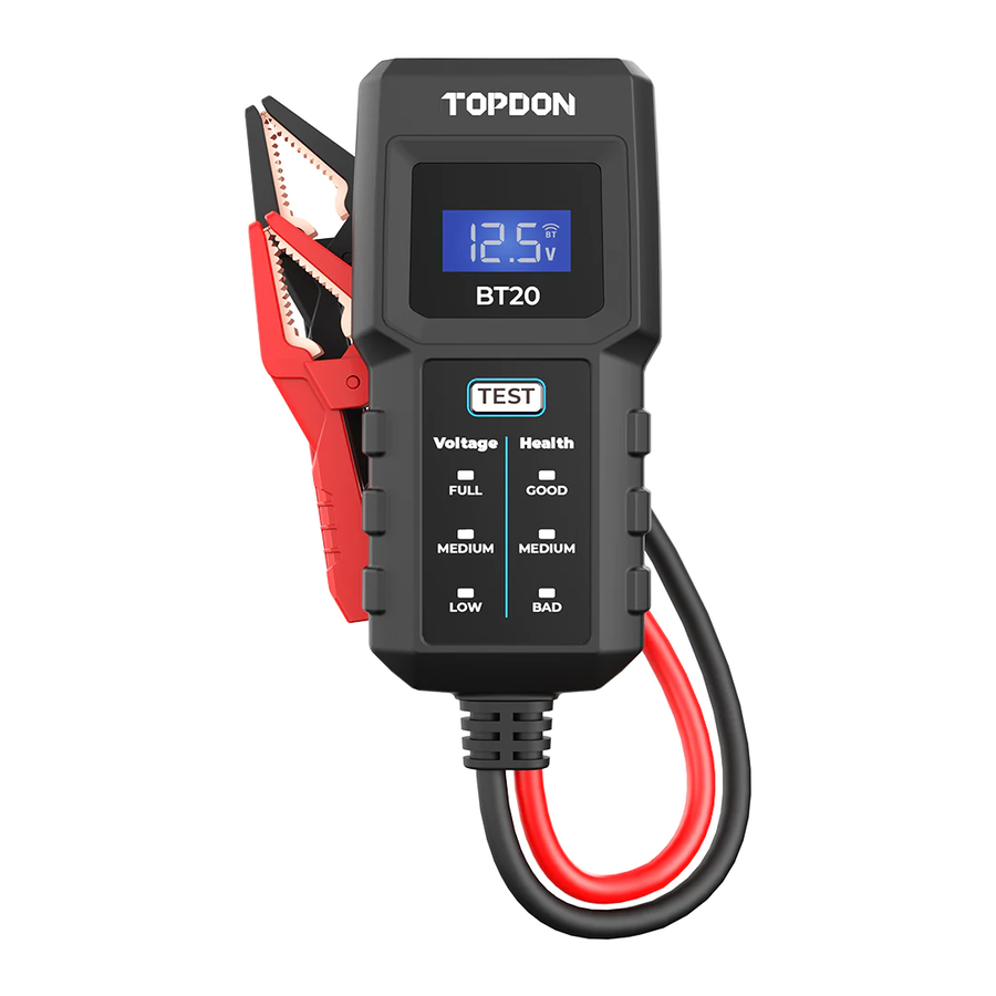 Topdon BT20 - Wireless 12V Battery Tester Manual