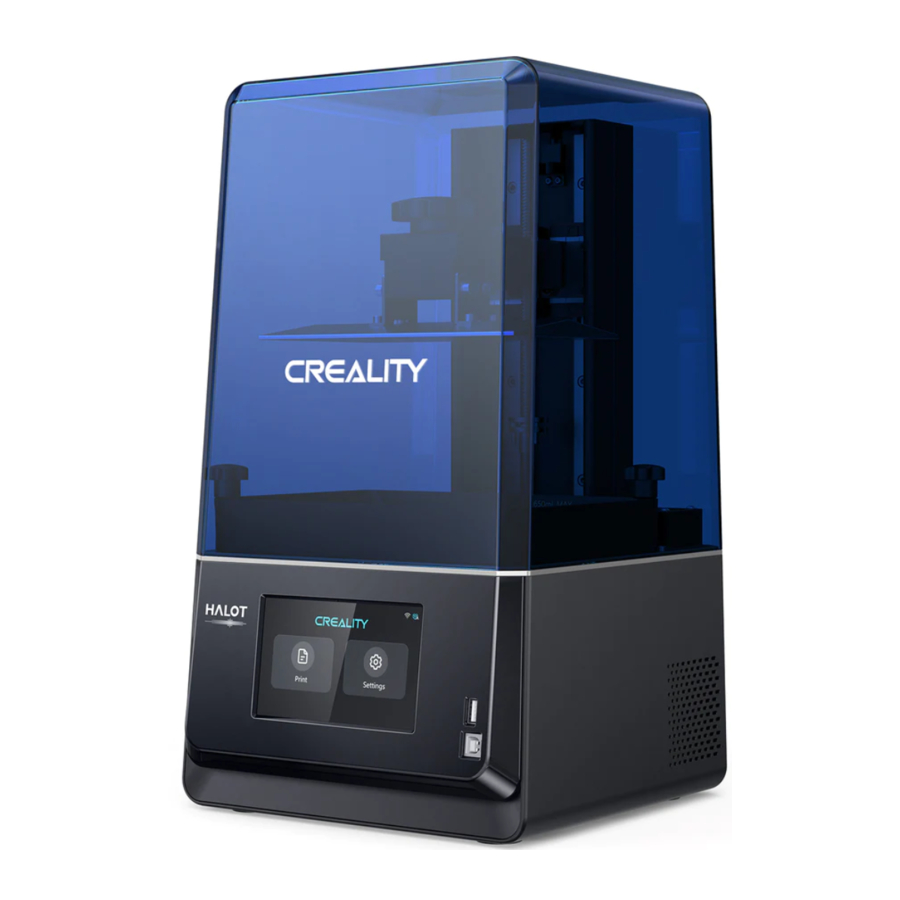 Creality HALOT-ONE PLUS - 3D Printer Manual