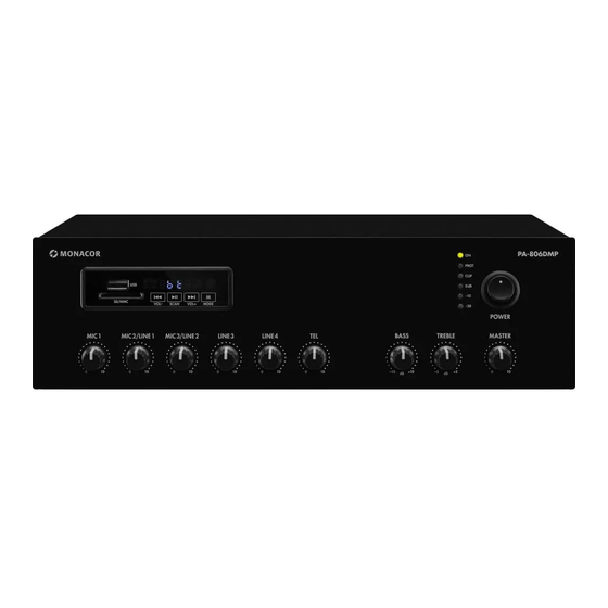 Monacor PA-803DMP Instruction Manual