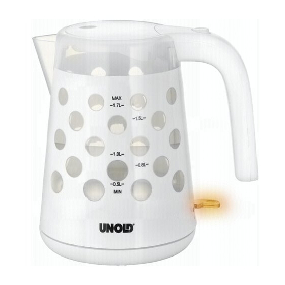 Unold PASTELLO 18540 Instructions For Use Manual