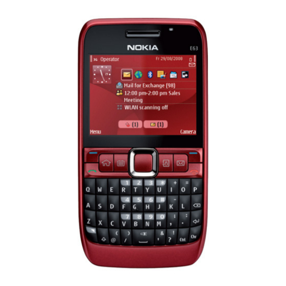 Nokia E63 User Manual