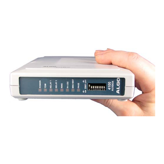 Algo 4100 AuxBox User Manual