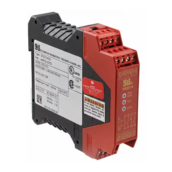 Omron SR131A Operating Instructions Manual
