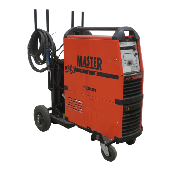 Kemppi MASTERTIG AC/DC 2000 Operation Instructions Manual