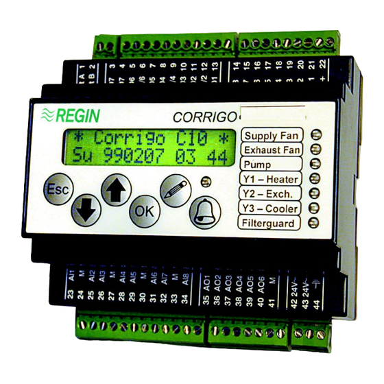 Regin Corrigo U10 Series User Manual