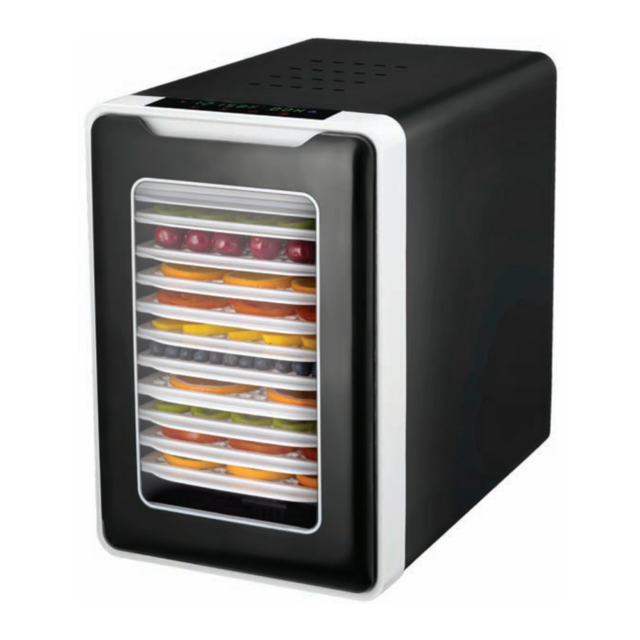 Gourmia GFD1758, GFD1858 Cut + Dry Food Dehydrator Manual ManualsLib