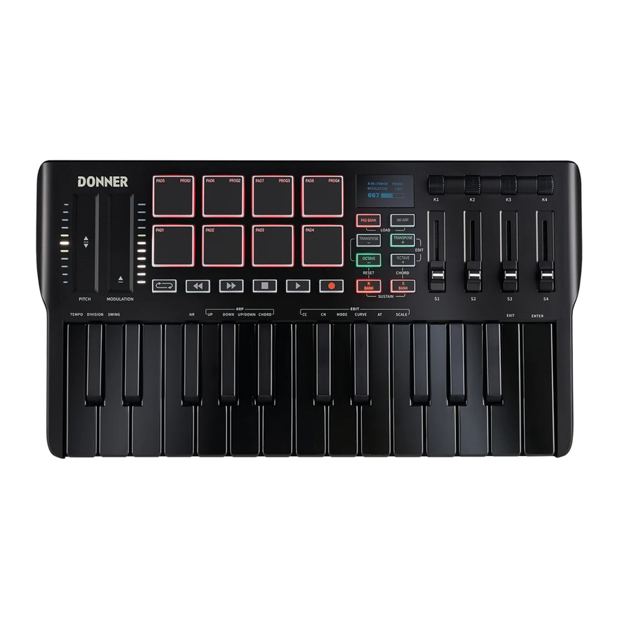 Donner DMK25 Pro - MIDI Keyboard Manual