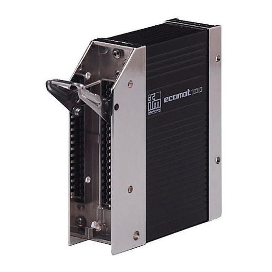 IFM Electronic ECOMAT100 CR2500 Installation Instructions Manual