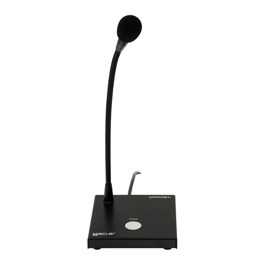 Ecler MPAGE1r User Manual