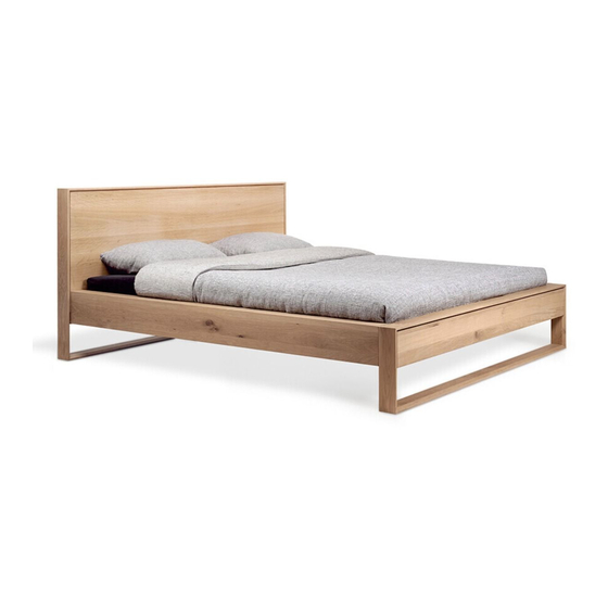 Ethnicraft OAK NORDIC II BED WITH SLATS Assembly Instruction For Installation