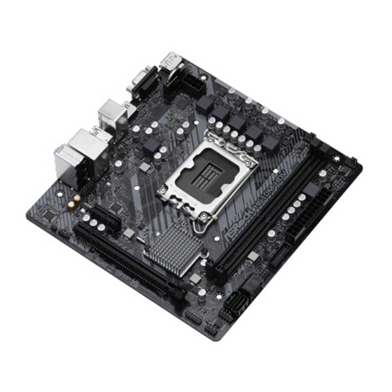 ASROCK H610M-HDV Manual