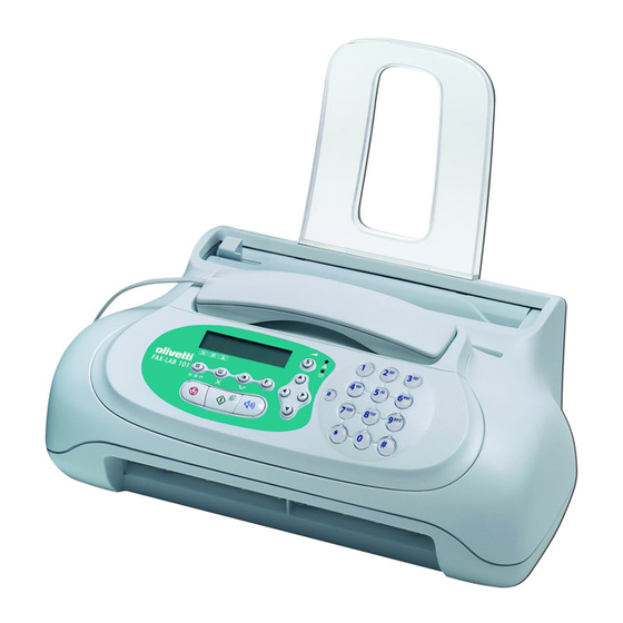 Olivetti Fax-Lab S101 Instructions Manual