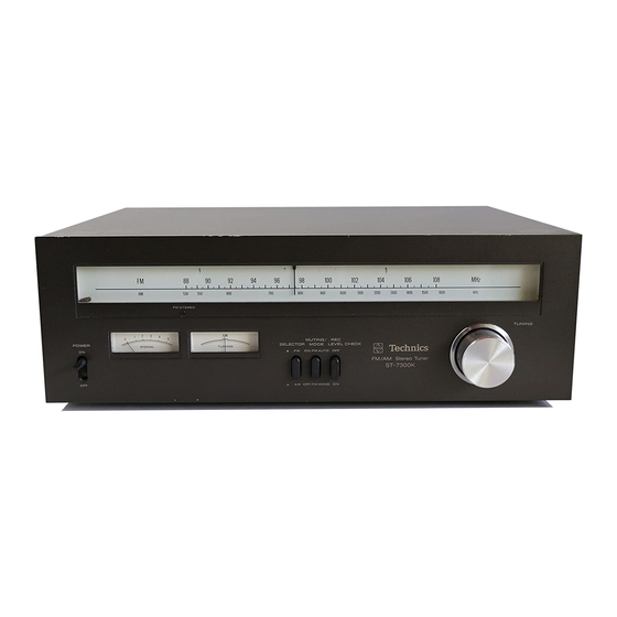 Technics ST-7300 Operating Instructions Manual