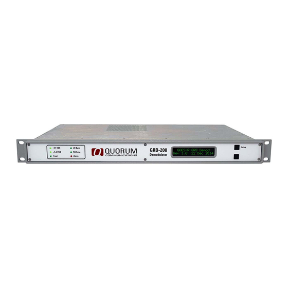 Quorum GRB-200 Manuals