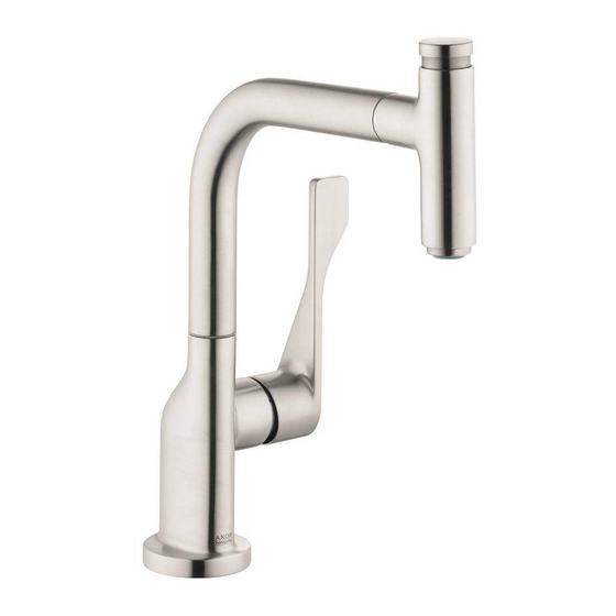Hans Grohe AXOR Citterio Select 39861001 Installation/User Instructions/Warranty