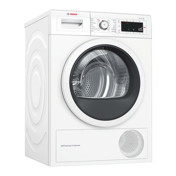 Bosch WTWH7579SN Tumble Dryer Manuals
