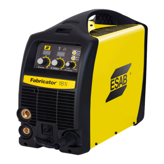 ESAB Fabricator 181i Operating Manual