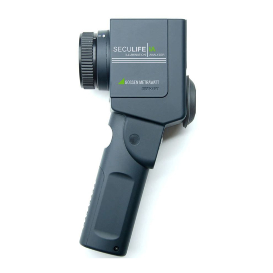 Gossen MetraWatt SECULIFE IA Quick Setup Manual