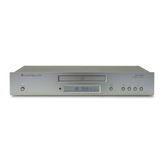 Cambridge Audio 640C Service Manual