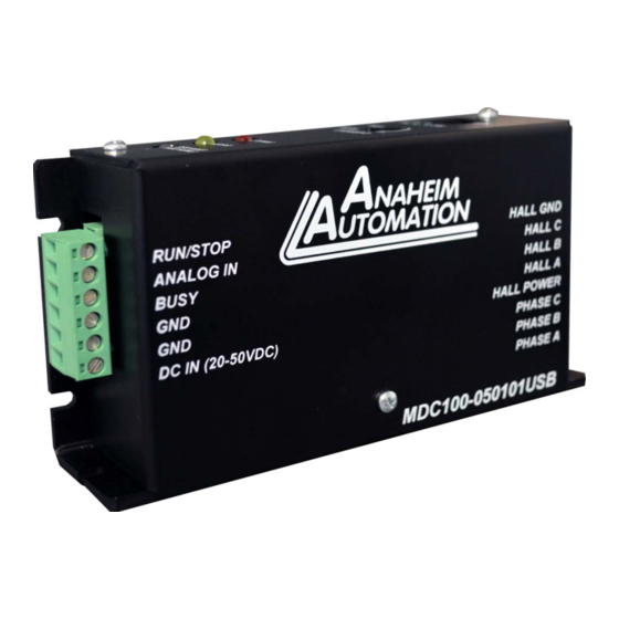 Anaheim Automation MDC100-050101USB User Manual