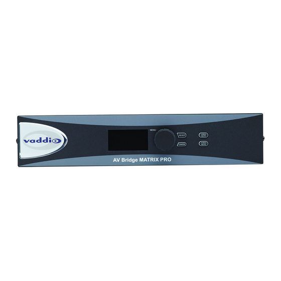 VADDIO AV Bridge MATRIX PRO Installation Manual
